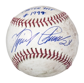 2014 Miguel Cabrera Game Used, Signed & Inscribed OML Selig Baseball Used on 4/4/14 for Career Hit #1997 (MLB Authentication & JSA)